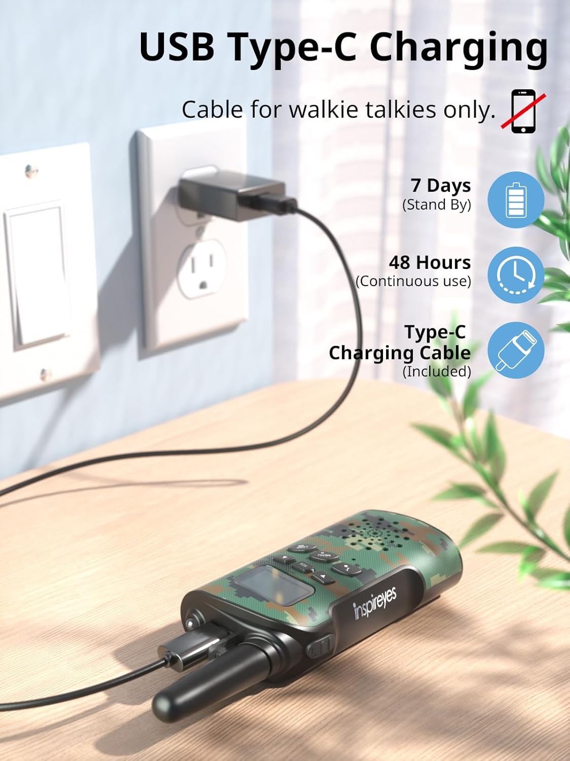 Walkie Talkies for Kids Rechargeable,Toys for Boys and Girls Ages 3-12, 4 Pack Long Range 2-Way Radios, Birthday Gifts,Christmas Stockings, Outdoor Play, Family Games, Hiking Camping Gear