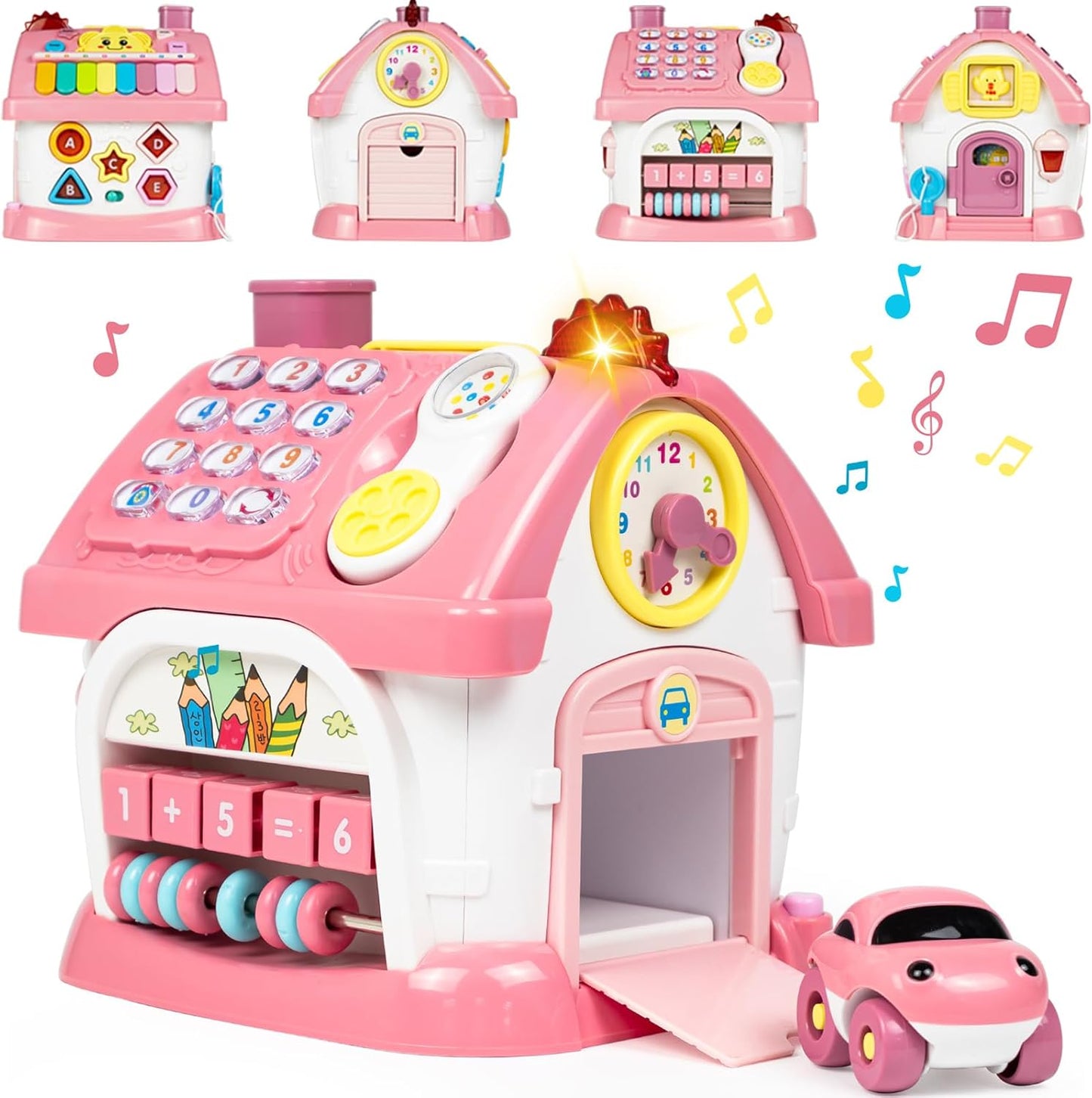 Marstone Toddler Toys for 1 Year Old Girl Gifts: First 1st Birthday Gifts for Girls and Boys, 8-in-1 Musical Learning House Montessori Baby Toys 6-12 12-18 Months, Educational Toddler for Ages 0-2