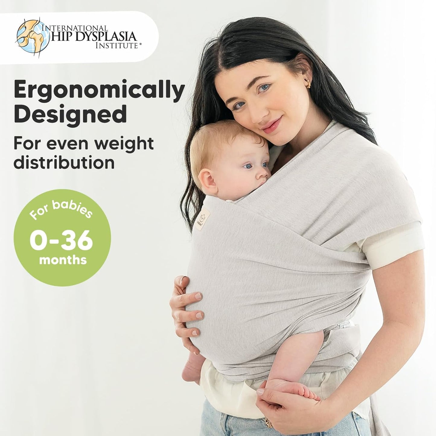 KeaBabies Baby Wrap Carrier - All in 1 Original Baby Carrier Newborn to Toddler Sling, Easy to Wear, Hands Free Bonding, Lightweight, Breathable Infant Wraps (Rhino Gray)