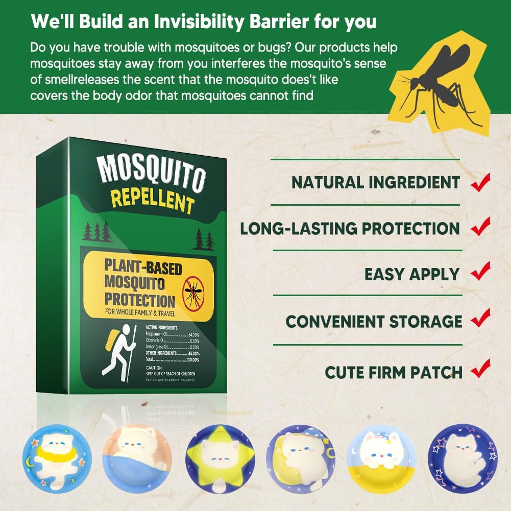 Mosquito Repellent, Mosquito Repellant Indoor, Mosquito Repellent Outdoor Patio, Mosquitoes Deterrent for Yard/Travel/Camping/Hiking, Keep Mosquito Away-24Pcs