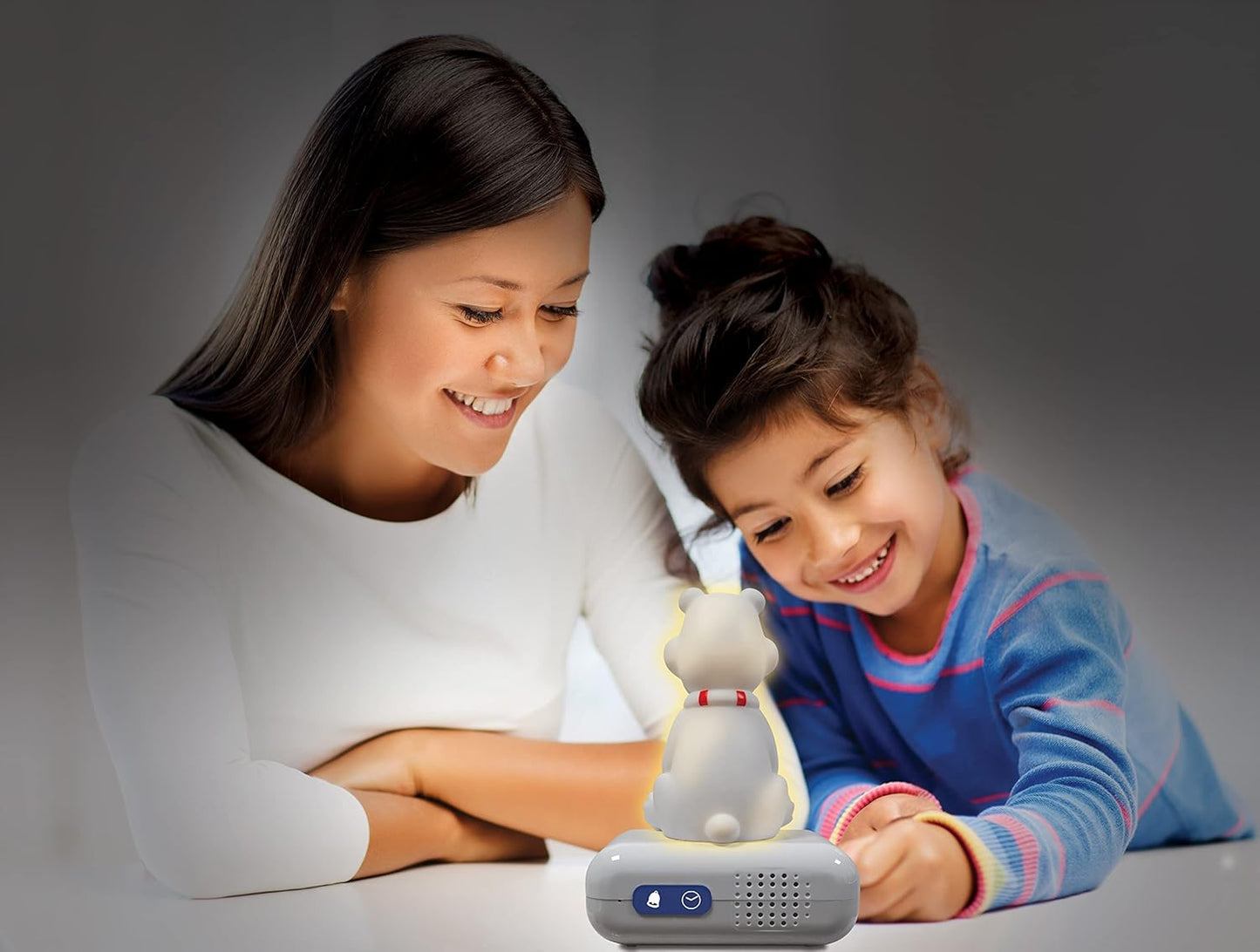 LEXiBOOK Polar Bear Digital Alarm Clock for Kids with Night Light Snooze, Childrens Clock, Luminous, White, RL800PB