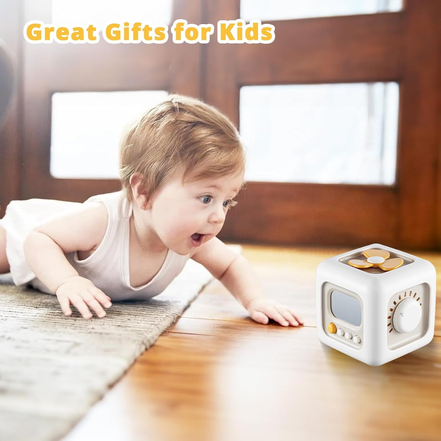 Busy Cube Toys for 1 Year Old Boy, Montessori Toys for 1+ Year Old, Travel Sensory Toys for Toddlers 1-3, Learning Fine Motor Skills| 1st Birthday Gifts Boy 12 Months +