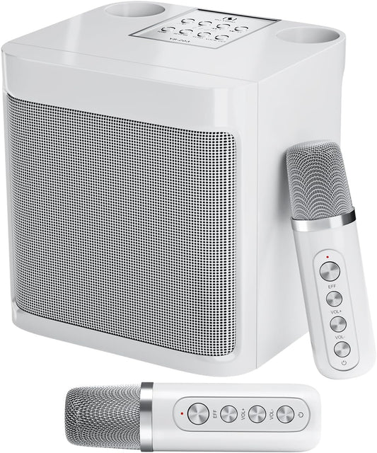 Karaoke Machine for Adults and Kids, Portable Bluetooth Karaoke Speaker with 2 Wireless Microphones for TV, Singing Karaoke for Home Party, Great Gifts for Boys and Girls