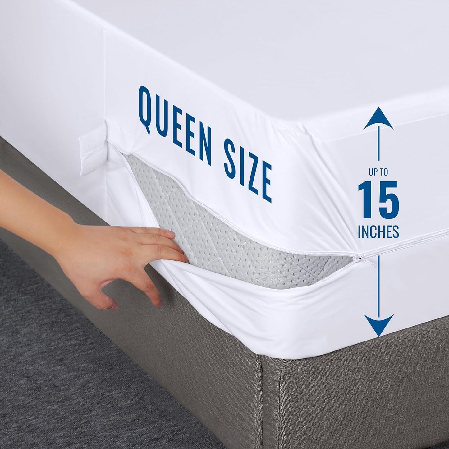 Utopia Bedding Zippered Mattress Encasement Queen Size (Pack of 10), 100% Waterproof, Dust Mite and Bed Bug Proof Mattress Protector, Absorbent 6-Sided Mattress Cover