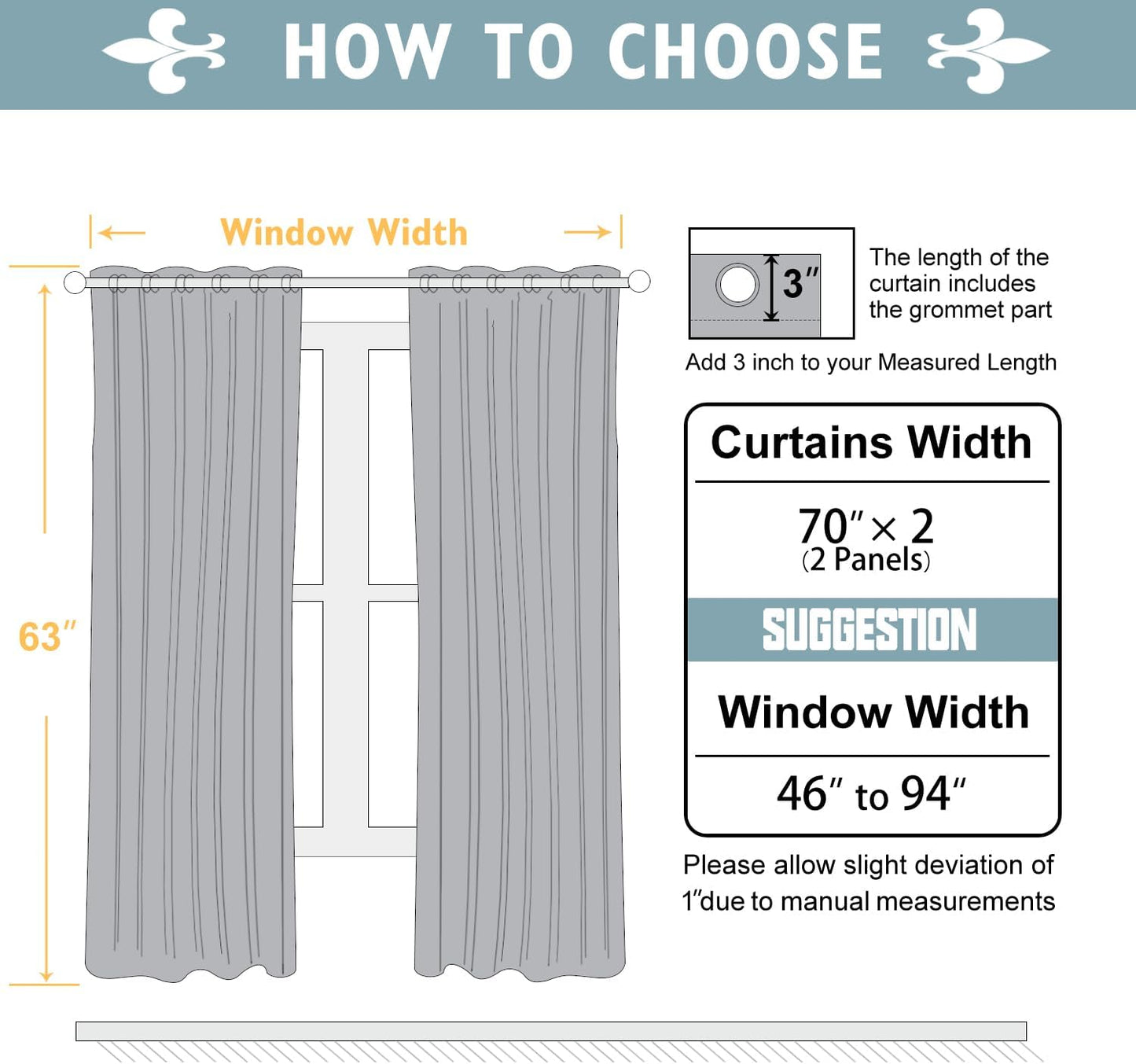 ChrisDowa Blackout Curtains 70 inches Wide for Bedroom - 2 Panels Set Extra Wide Grommet Thermal Insulated Room Darkening Curtains for Living Room (Pink, 70 x 63 Inch)
