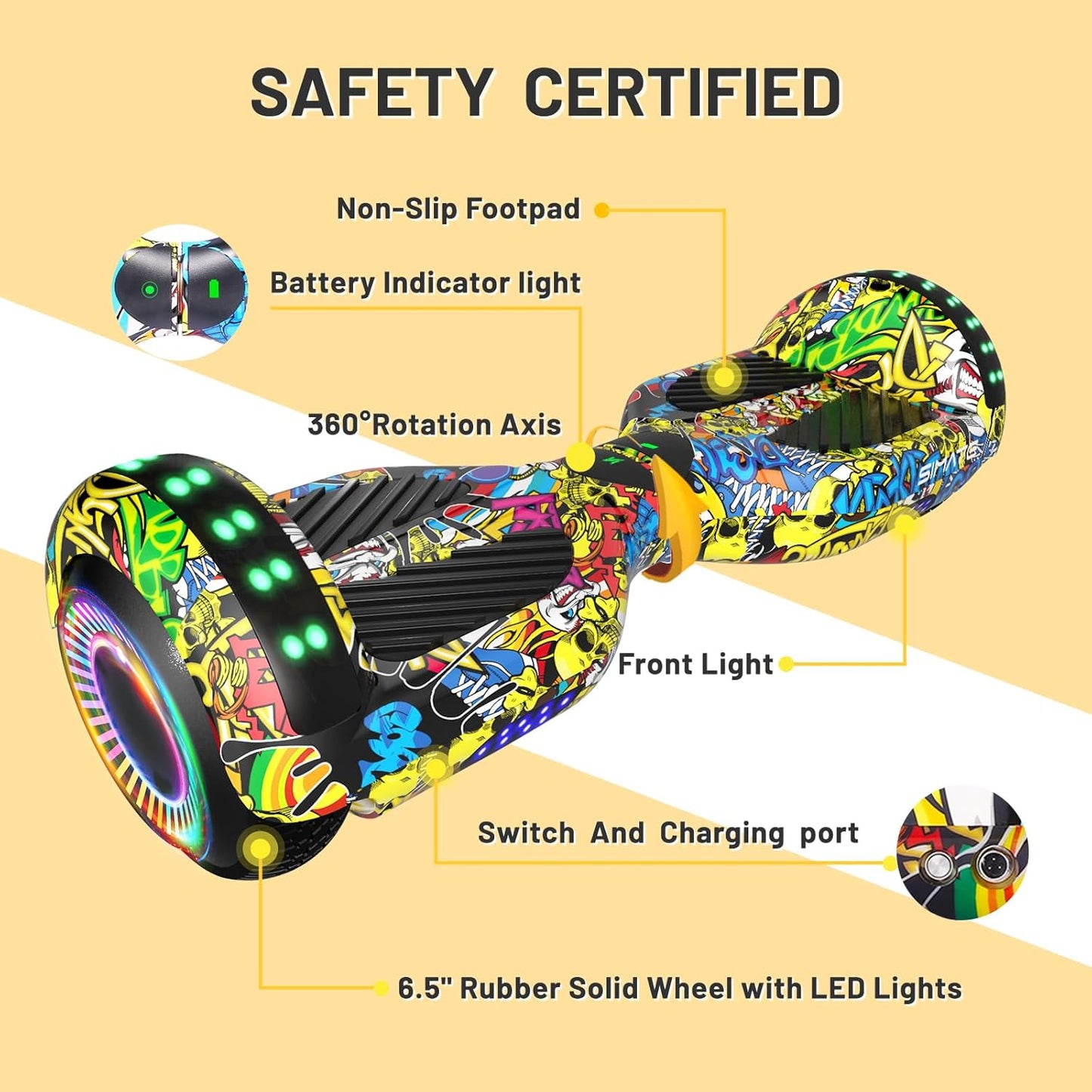 Scooter, Bluetooth & Corlorful LED Lights, Gifts for Kids & Adults & Girls & Boys, for All Ages