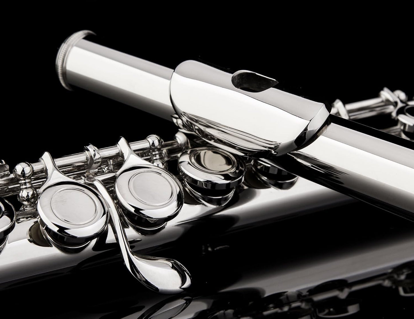 Glory Closed Hole C Flute With Case, Tuning Rod,Joint Grease and Cloth, Gloves, Nickel Siver
