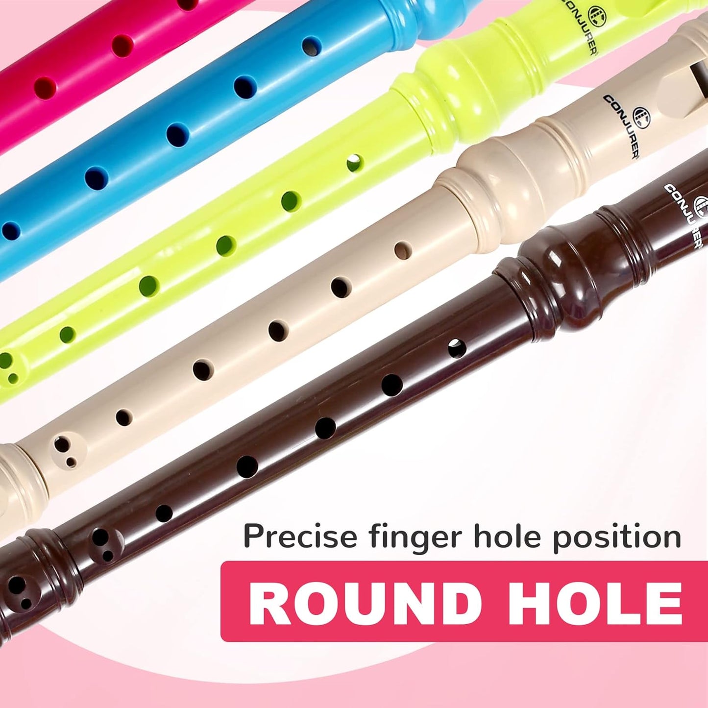 Soprano Recorder Instrument for Student - German Fingering 8 Hole Flute ABS Descant Recorders for Beginners with Cleaning Rod and Bag, Green