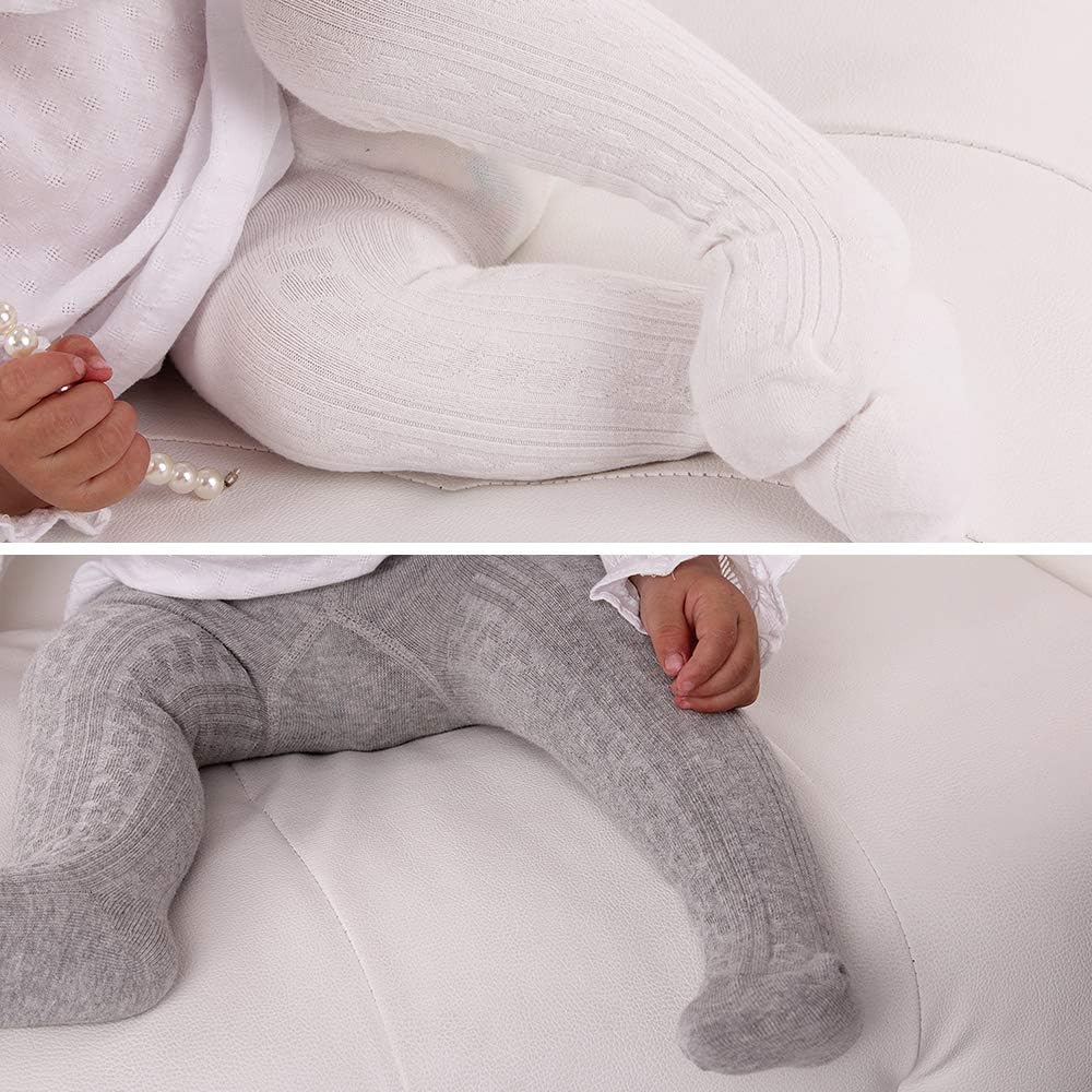 American Trends Baby Tights for Girls Cable Knit Cotton Leggings Newborn Pantyhose Soft Seamless Iinfant Stockings