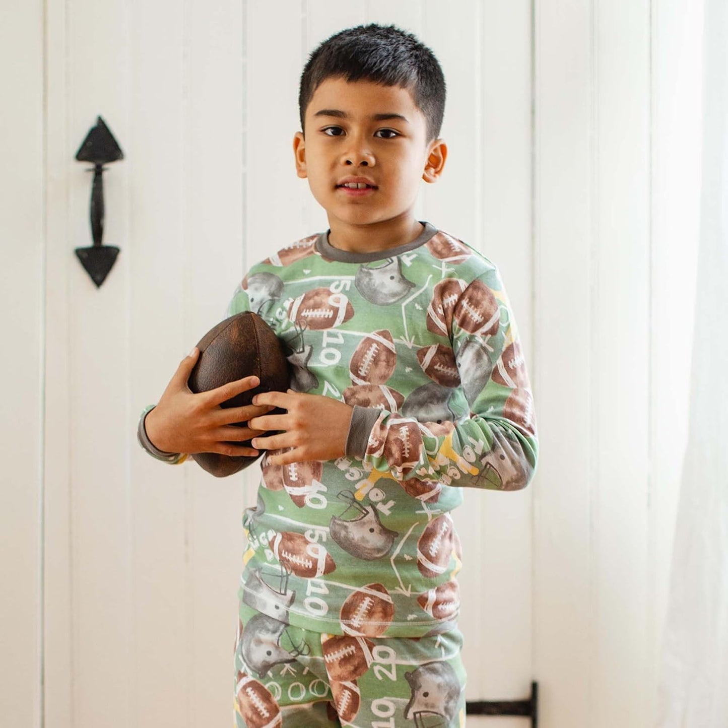 Burt's Bees Baby Boys' 2-Piece Long Sleeve Tee and Pants Organic Cotton Pajama Set