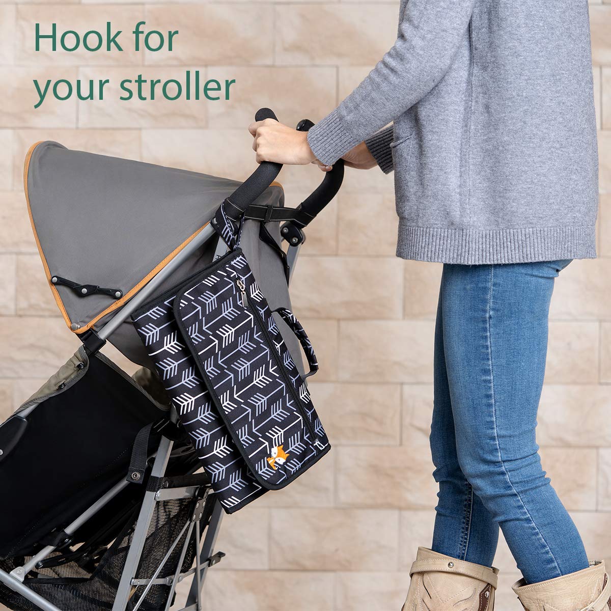 Portable Changing Pad - Waterproof Travel Baby Diaper Changing Pad, Mat Foldable, Wipes Pocket, Gifts