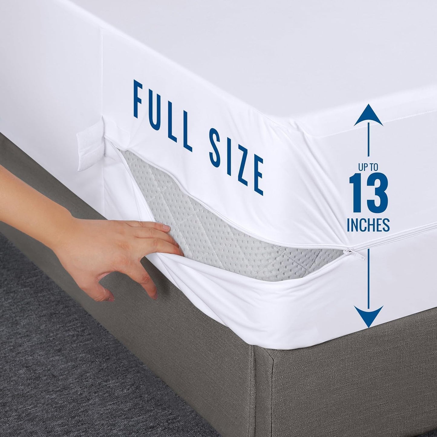 Utopia Bedding Zippered Mattress Encasement Full Size (Pack of 10), 100% Waterproof, Dust Mite and Bed Bug Proof Mattress Protector, Absorbent 6-Sided Mattress Cover