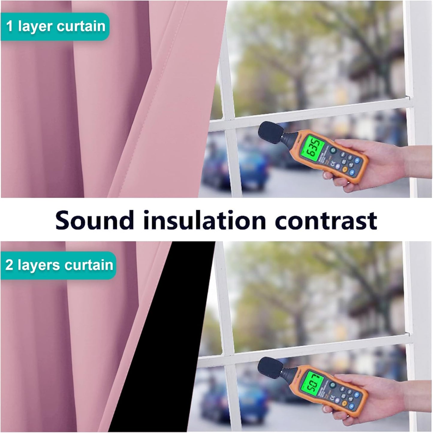 NICETOWN Crystal Pink Full Shade Curtain Panels, Pair of Energy Smart & Noise Blocking Out Blackout Drapes for Dining Room Window, Thermal Insulated Guest Room Lined Window Dressing(55 x 78 inch)