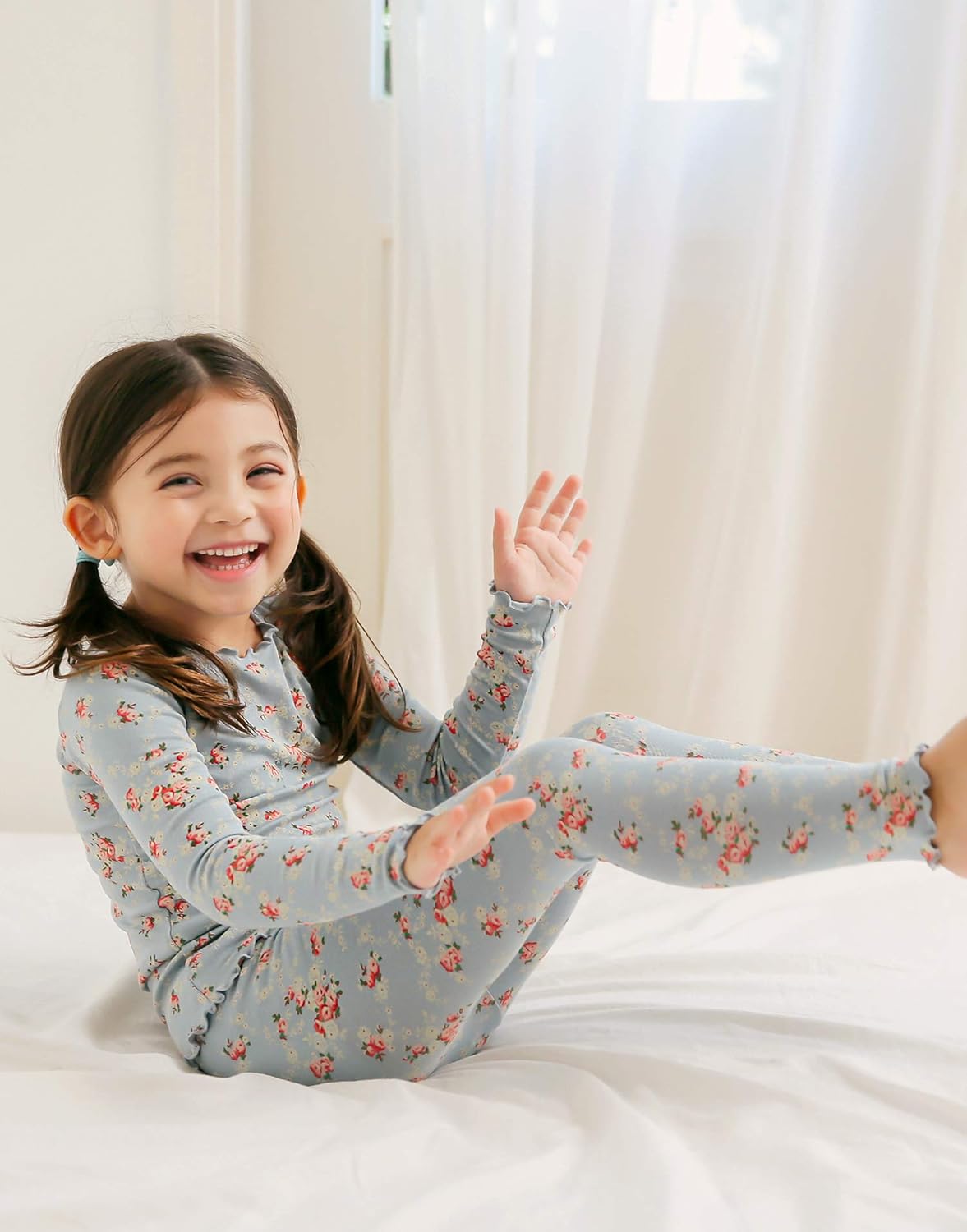 VAENAIT 6M-12Y Toddler Kids Girls Boys Soft Comfy Modal Tencel Solid Raglan Sleepwear Pajamas Pjs 2pcs/4pcs Set