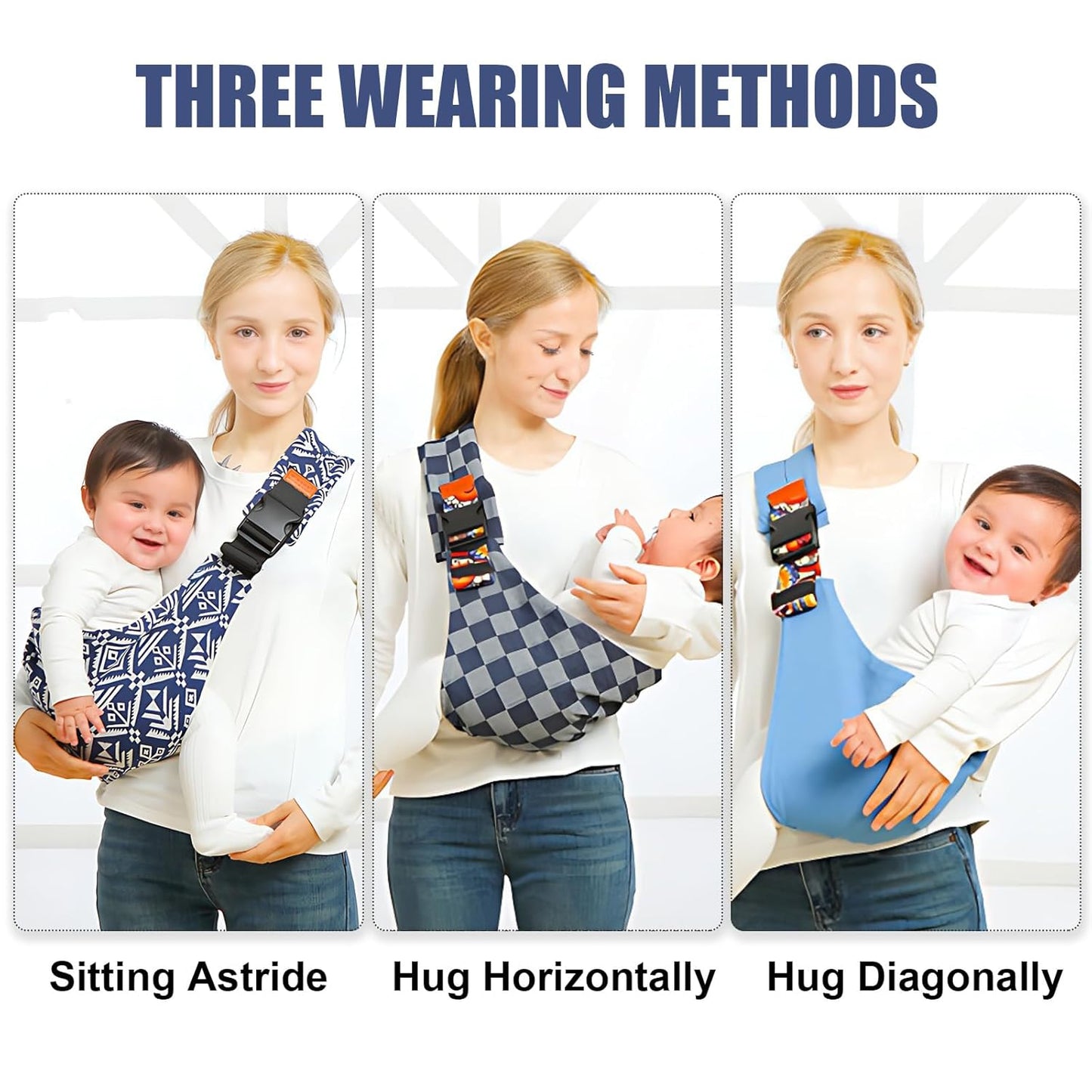 Baby Sling Carrier,Baby Sling,Toddler Carrier,Adjustable and Non-Slip Hip Seat Carriers Carrying 10-30 lbs(Grey Leopard)
