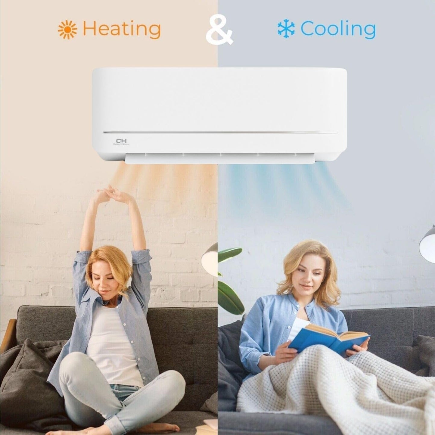 Cooper & Hunter 6,000 BTU 115V Single Zone Wall Mount Ductless Mini Split Air Conditioner & Heat Pump – 21.5 SEER2 – 16FT Installation Kit – R-410A Refrigerant Pre-Charged – Inverter
