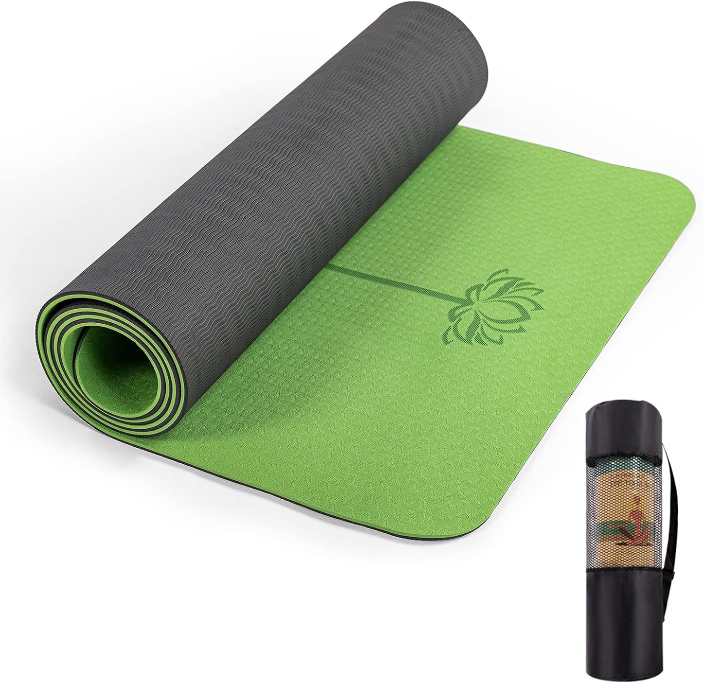 UMINEUX Yoga Mat Extra Thick 1/3'' & 2/5" Non Slip Yoga Mats for Women Eco Friendly TPE Fitness Exercise Mat with Carrying Sling & Storage Bag