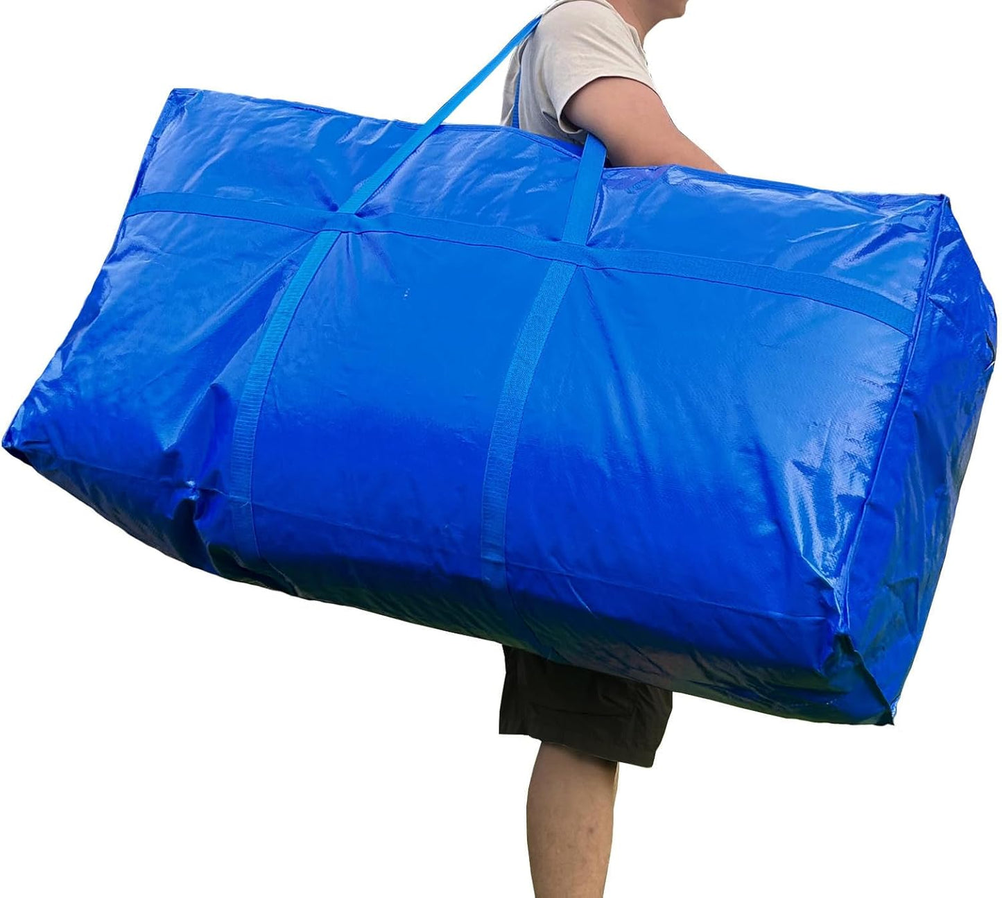 66 Gallon Extra Large Storage Bags, Huge Moving Bags Heavy Duty with Zipper and Stronger Handles, Big Foldable Duffle Bag for Travel - Waterproof Material Protects from Dust and Moisture - Storage