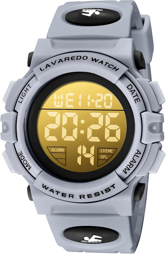 Kids Watch,Boys Watch for 3-15 Year Old Boys,Digital Sport Outdoor Multifunctional Chronograph LED 50 M Waterproof Alarm Calendar Analog Watch for Children with Silicone Band,Kids Gift