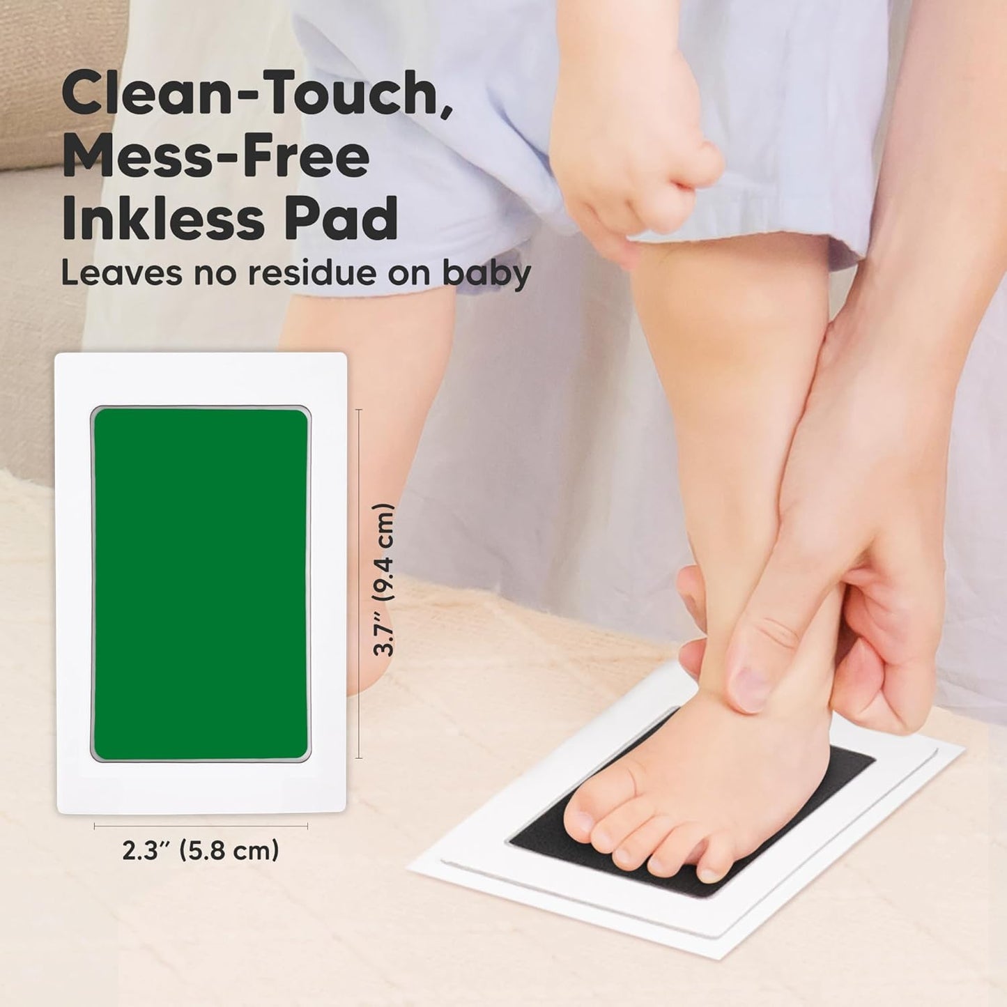 4-Pack Inkless Baby Hand and Footprint Kit - Mess Free Ink Pad for Newborn Keepsake, Dog Nose & Paw Print Kit, Clean Touch Ink Pad for Baby Hand & Footprints, Ideal New Mom Gifts (Holidays)