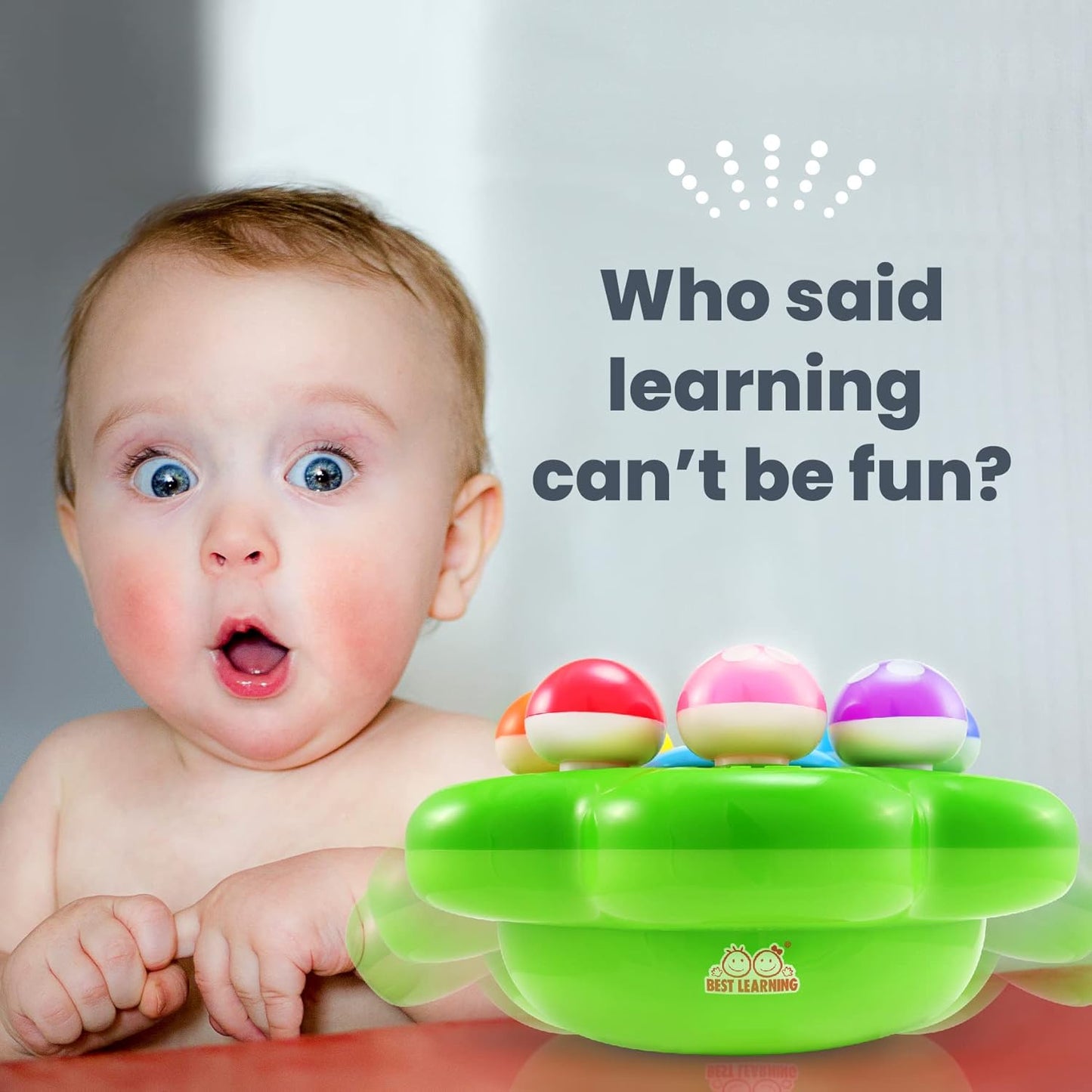 BEST LEARNING Mushroom Garden - Interactive Educational Light-Up Toddler Toys for 1 to 3 Years Old Toddlers - Colors, Numbers, Games & Music for Kids - Ideal Baby Toy Birthday Gift