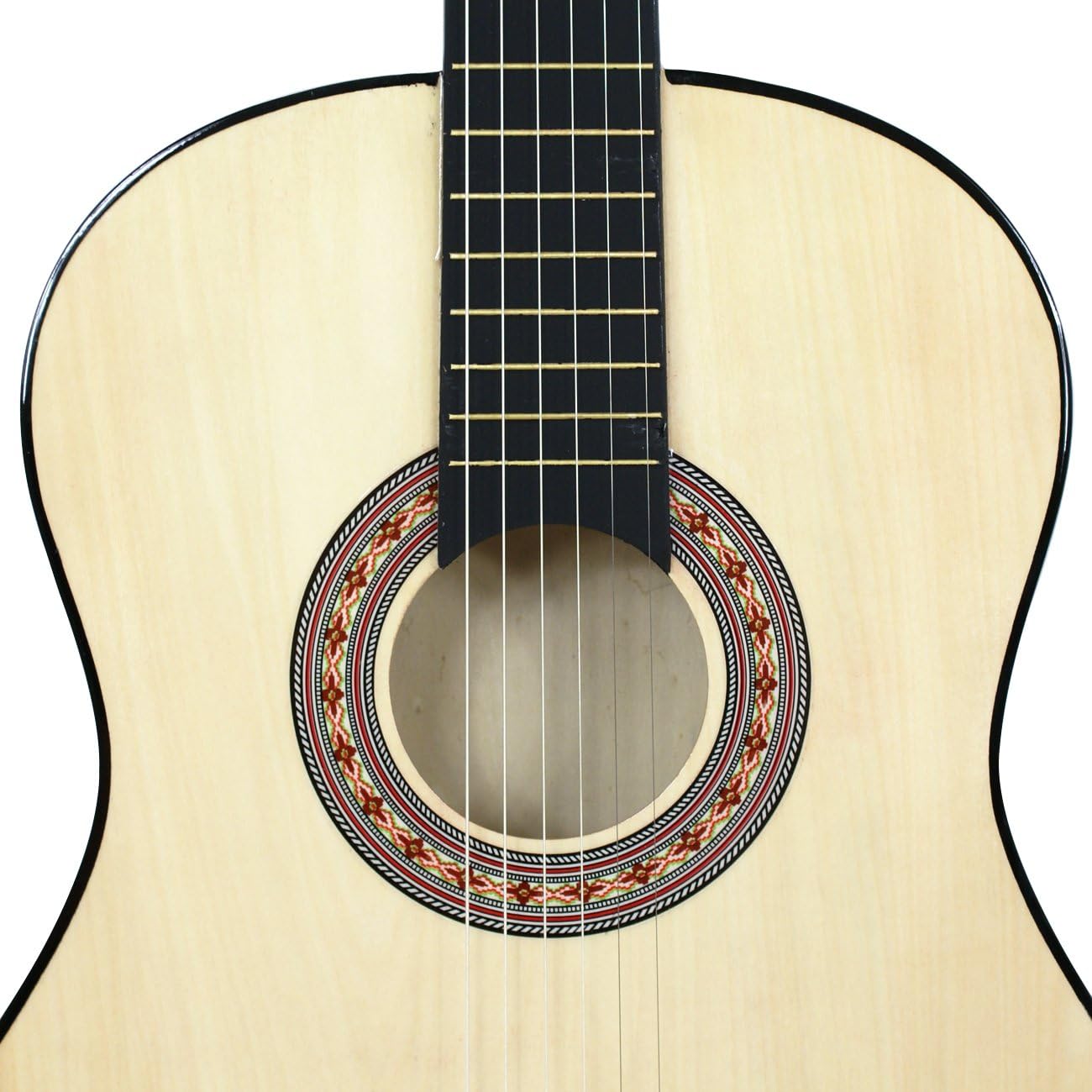 ZENY 38" New Beginners Acoustic Guitar With Guitar Case, Strap, Tuner and Pick (Natural)