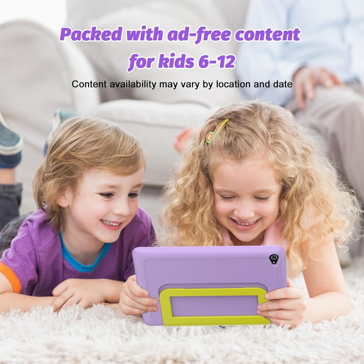 Kids Tablet, Android 14 Tablet for Kids 10 inch Octa-Core with Case, 64GB 1TB TF Card Expandable for Toddler Children, Parental Control, Dual Camera, WiFi,Gift