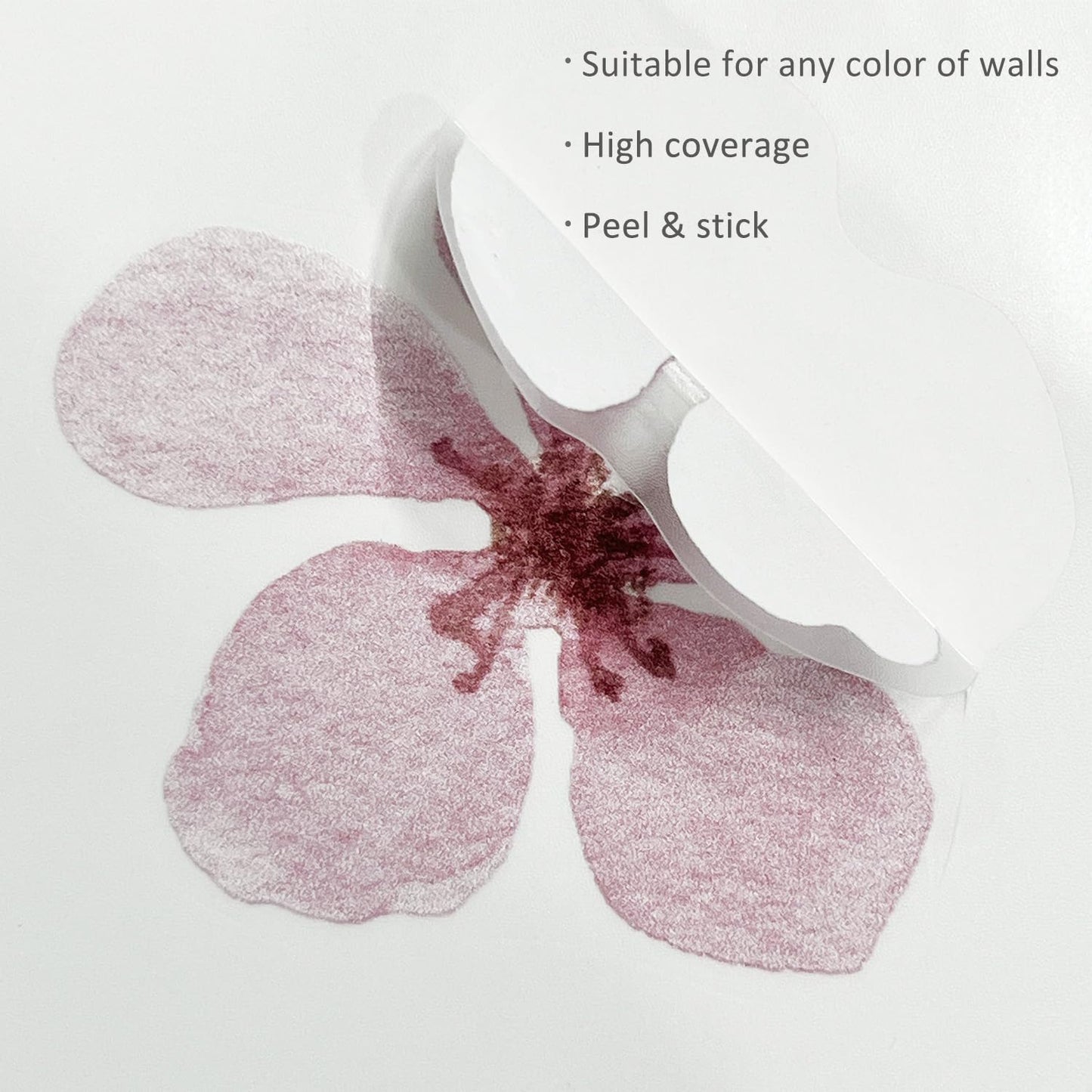 YouRfocus Daisy Wall Decals | 72 PCS Boho Flower Stickers for Girls' Rooms, Playrooms, and Nurseries | Dual Layer Print for High Coverage | Removable Peel and Stick Wall Decor (Pink-A) | 12 Sheets