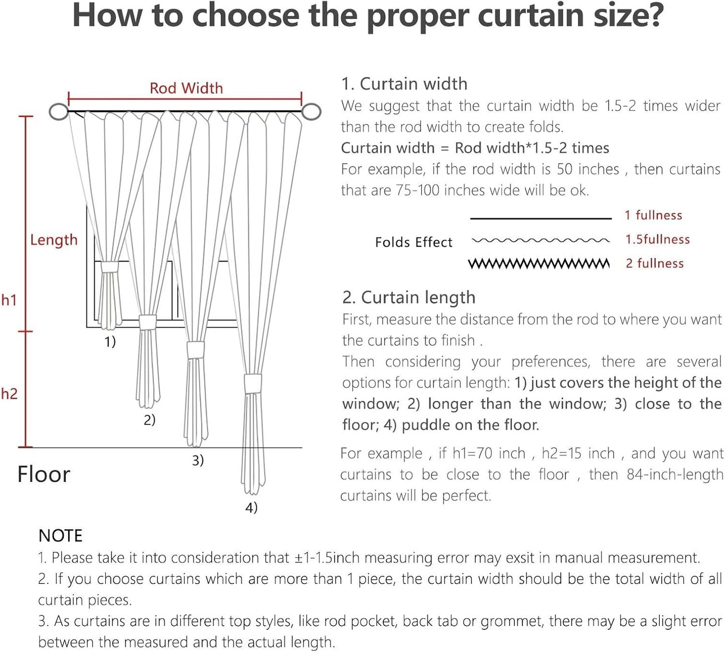 Joydeco Custom Blackout Curtains for Bedroom, Total Blackout Curtains Back Tab & Rod Pocket, Solid Thermal Insulated Window Drapes Luxury Decor for Living Room 1 Panel (Custom Size, Sage Green)