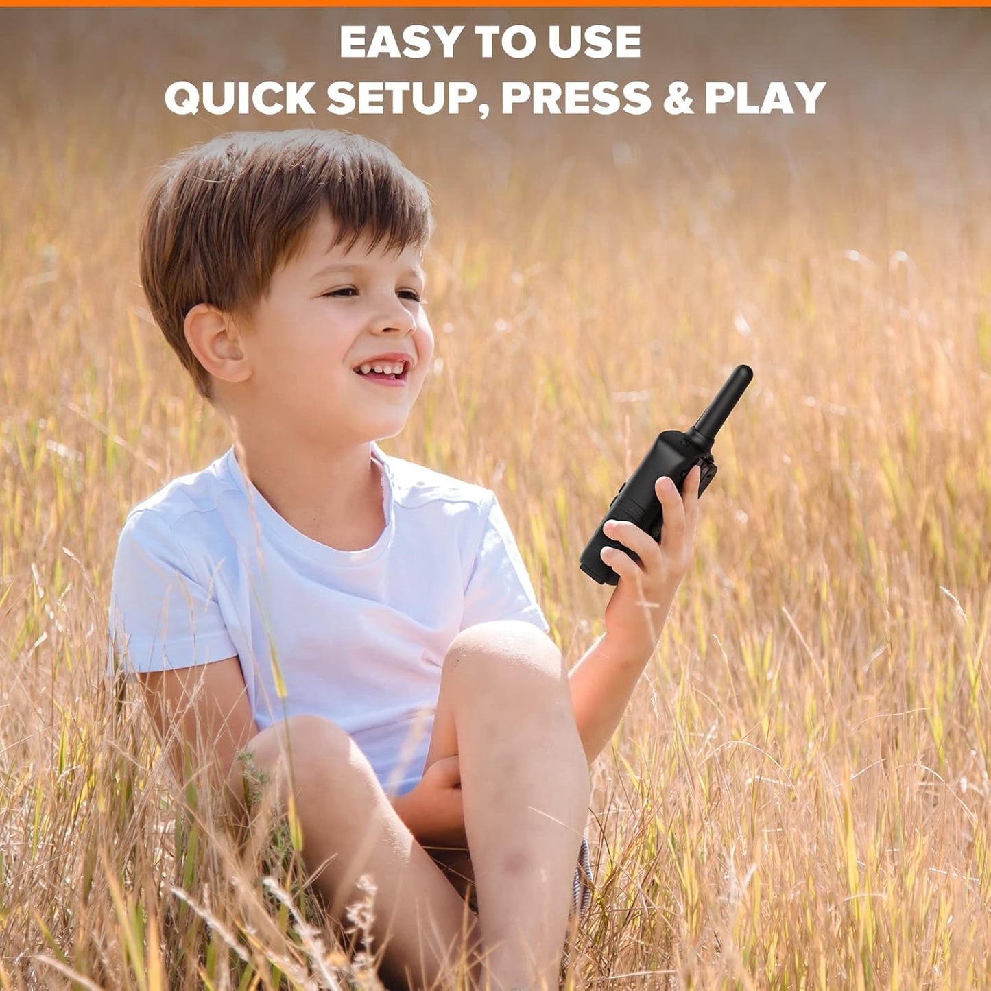 Wishouse Walkie Talkies for Kids Adults - Long Range Rechargeable 2 Way Radios,Gift,Hiking Accessories Camping Gear with Lamp,SOS Siren,NOAA Weather Alert,VOX,Easy to Use 6 Pack