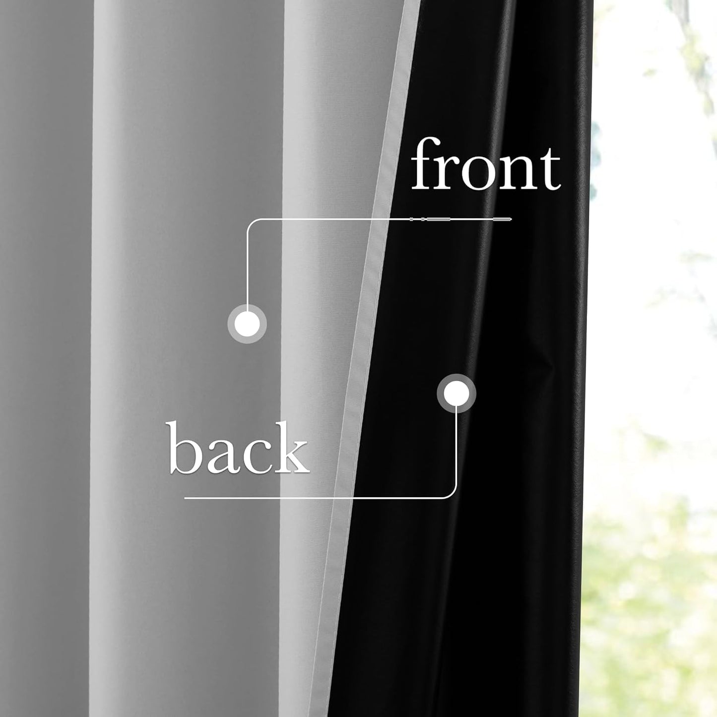 NICETOWN 100% Travel Blackout Curtains for Baby, Grommet Thermal Insulated Energy Saving Window Treatments Lightweight & Easy to Install for Bedroom, W52 x L84, Off White, 2 Panels