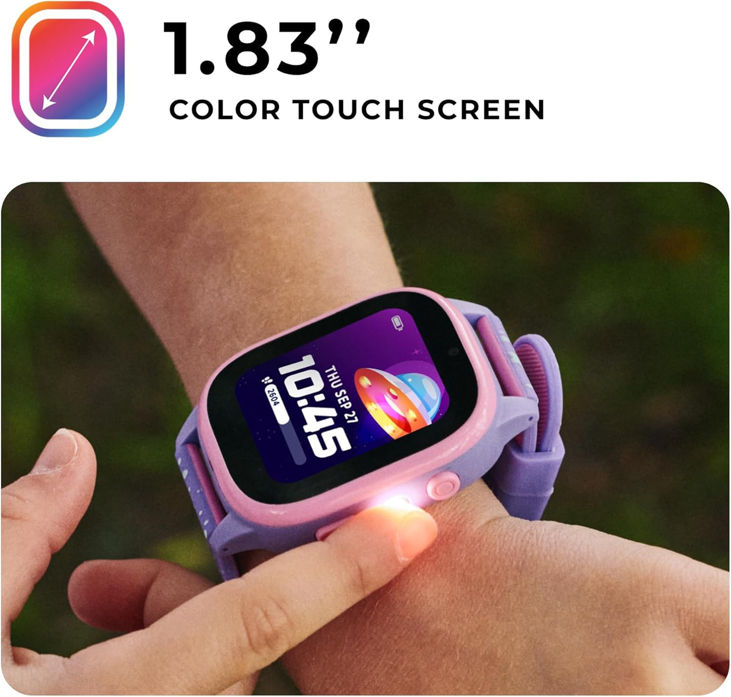 PlayZoom 4 Kids Smartwatch, Educational Tech Toy – 25+ Games, Selfie Camera, Audiobooks, Step Tracker, Water‑Resistant, Parental Controls, Long Battery, Ages 4‑12, Navy Dinosaurs