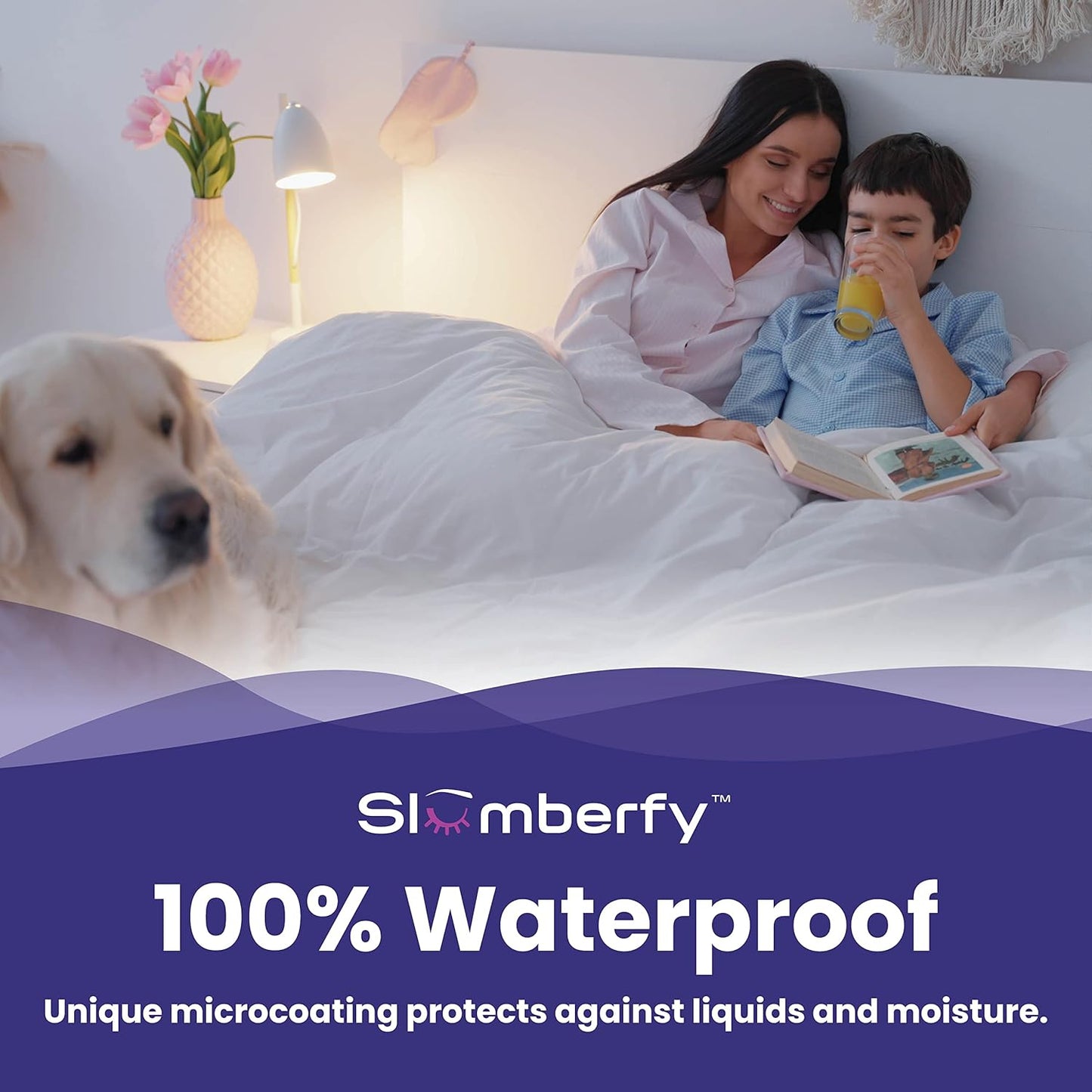 Twin Size Waterproof Viscose Made from Bamboo Mattress Encasement by Slumberfy - Premium Skin-Safe Mattress Protector with 360° EZ Zipper, Bed Bug, Zippered Encasement (39x75 in)