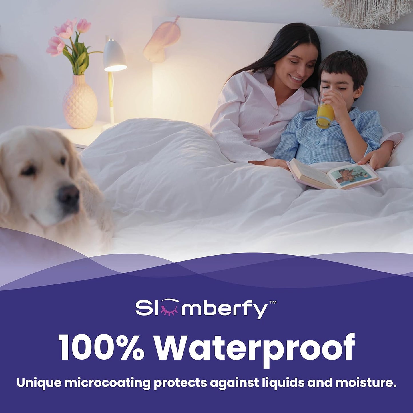 Twin XL Size Waterproof Viscose Made from Bamboo Mattress Encasement by Slumberfy - Premium Skin-Safe Mattress Protector with 360° EZ Zipper, Bed Bug, Zippered Encasement (39x80 in)