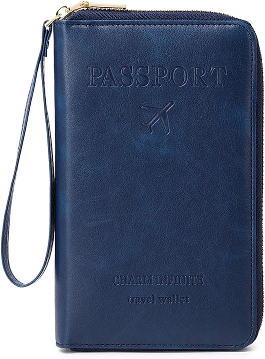 Leather RFID Blocking Passport Holder Travel Wallet, Passport Cover/Travel Wallet for Women/Men with