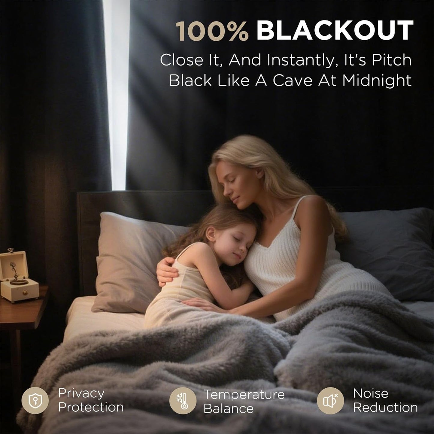 Joydeco Linen Blackout Curtains 120 Inches Long, Extra Long Curtains 120 Inch Length 1 Panel for Bedroom, Thermal Insulated Linen Black Out Curtains with Grommets(100x120, Linen)