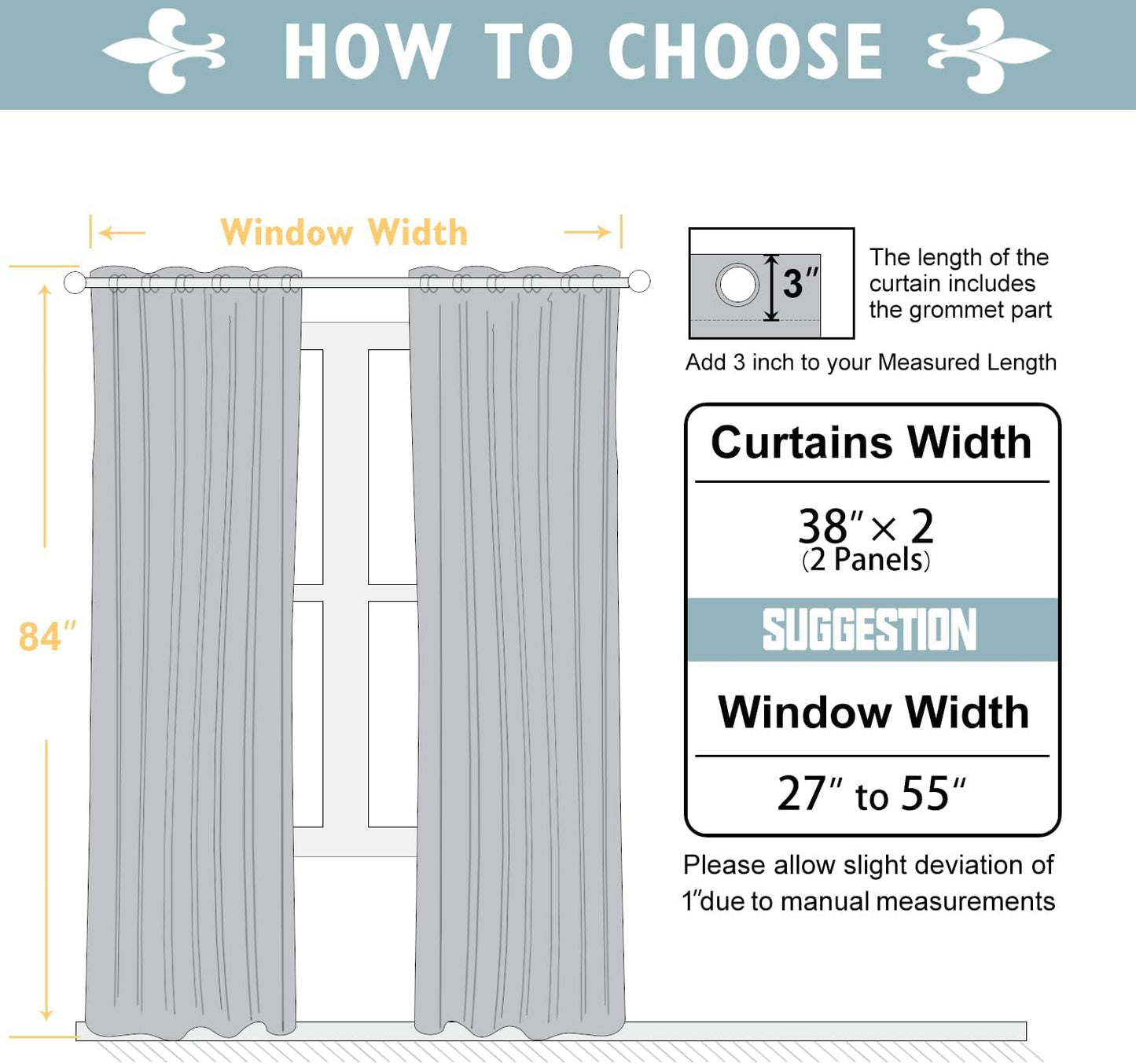 ChrisDowa 100% Blackout Curtains 84 inch Long for Bedroom with Black Liner, 2 Thick Layers Total Blackout Thermal Insulated Grommet Window Curtains 2 Panels Set (Light Beige, 38 x 84 Inch)