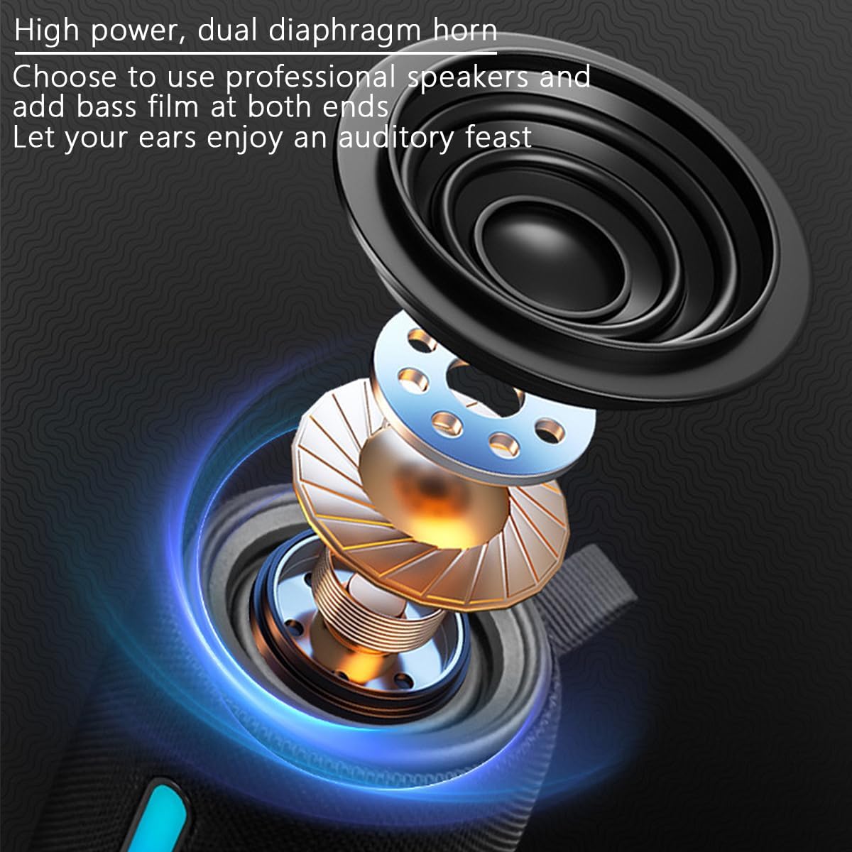 Portable Wireless Bluetooth Speaker: IPX6 Waterproof Audio,fm Radio,Loud USB/TF/AUX Play,LEDlights,TWS interconnected Stereo,Outdoor/Travel/Camping/Riding/Family/Party (red)