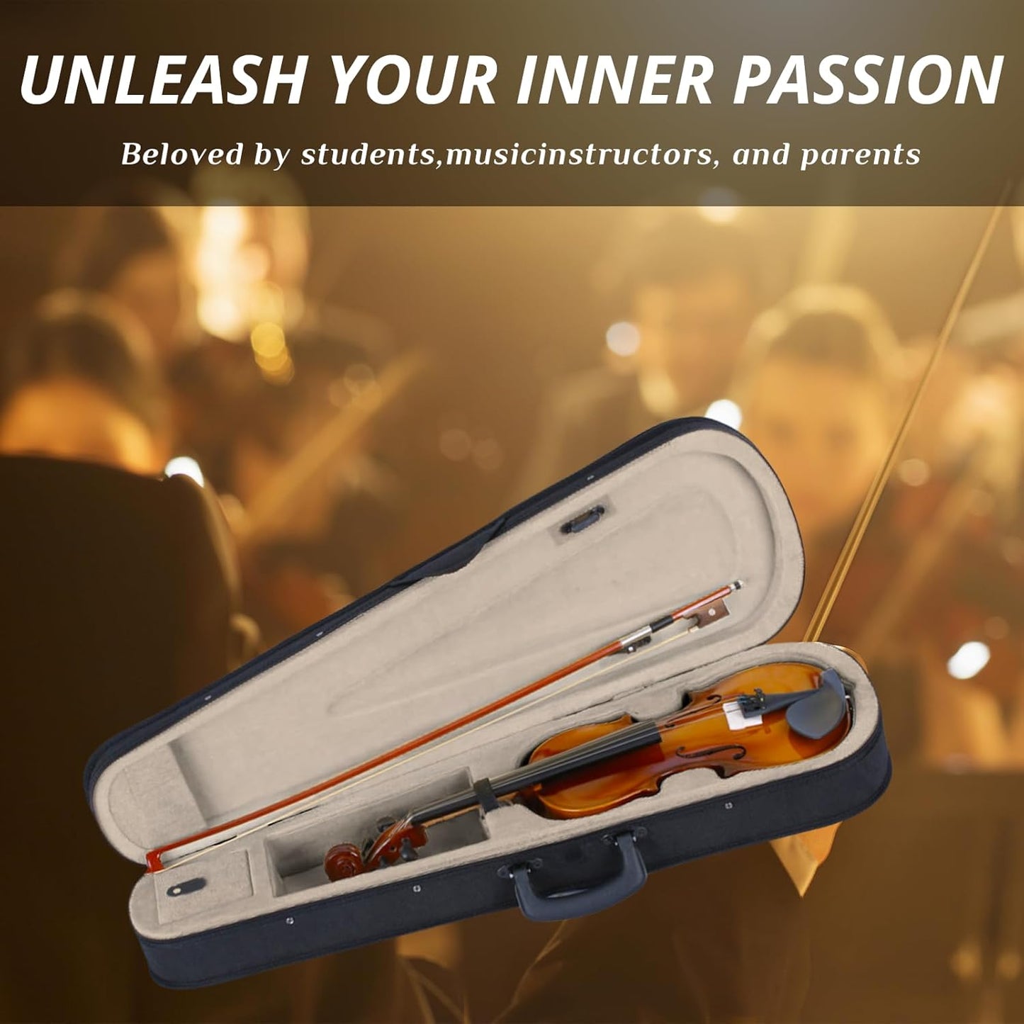 Ktaxon 3/4 Violin for Beginners, Fiddle for Students and Enthusiasts, Acoustic Violin Kit with Case, Bow, Rosin & Manual