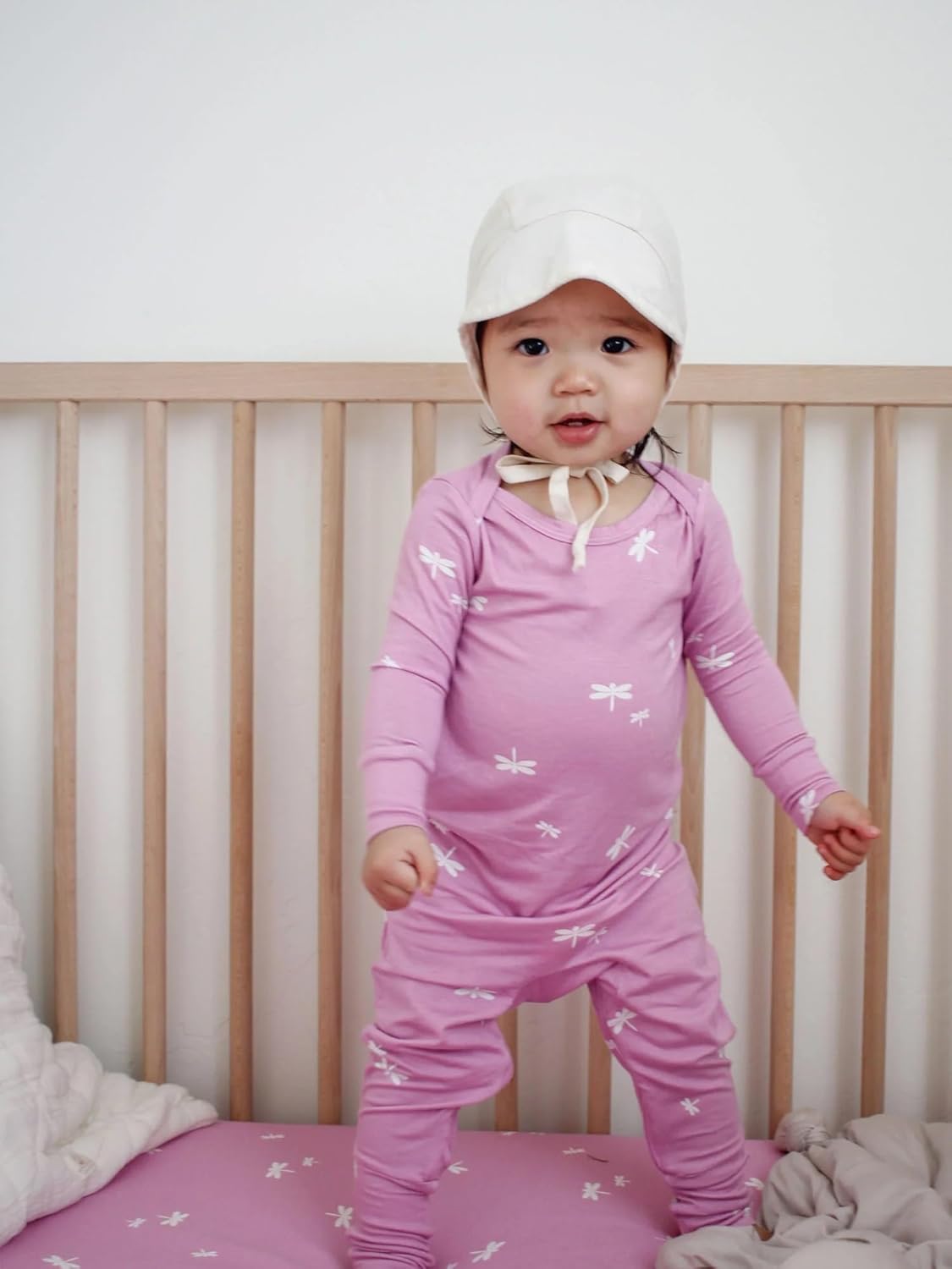 GUNAMUNA Unisex Baby Toddler Ultra-Soft Convertible Pajama, Footie or Romper Sleeper with Diaper Zipper, Newborn to 24 Months