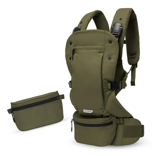 Colugo Baby Carrier - Baby Carrier Newborn to Toddler, Toddler Carrier, Adjustable, Lightweight, Breathable Carrier for Newborn to 33 Pounds (Olive)