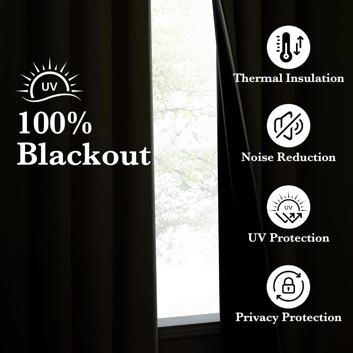 NICETOWN 100% Blackout Curtains for Living Room, Grommet Travel Blackout Curtains Lightweight Thermal Window Treatments Easy to Install for Bedroom, Muted Beige W52 x 72, 2 Panels