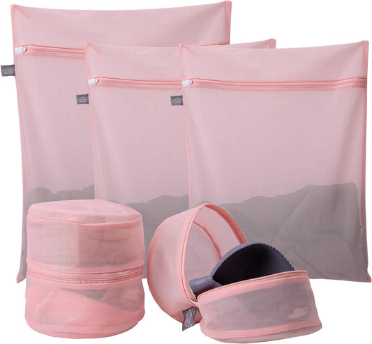 Kimmama Laundry Bag Mesh Wash Bags, Washing Machine Wash Bag, Net Washer Sack with Zipper, Dryer Pouch for Cleaning and Drying Cloths, Garment, Sweater, Delicates, lingerie, Bra, Pant, Sock, Toys