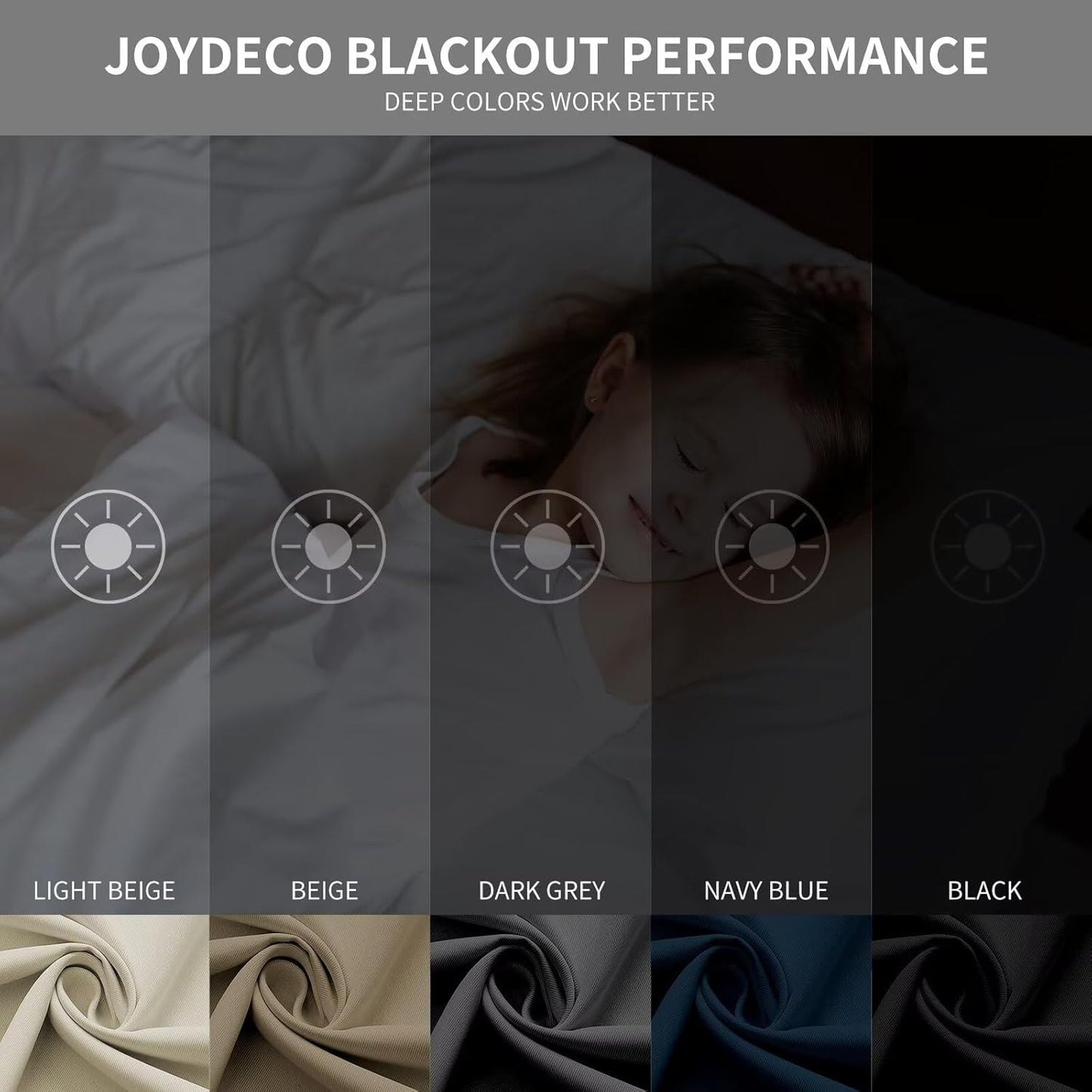 Joydeco Blackout Curtains 63 Inch Length 2 Panels Set, Thermal Insulated Long Curtains& Drapes 2 Burg, Room Darkening Grommet Drapes for Living Room Bedroom Window (W52 x L63 Inch, Brown)