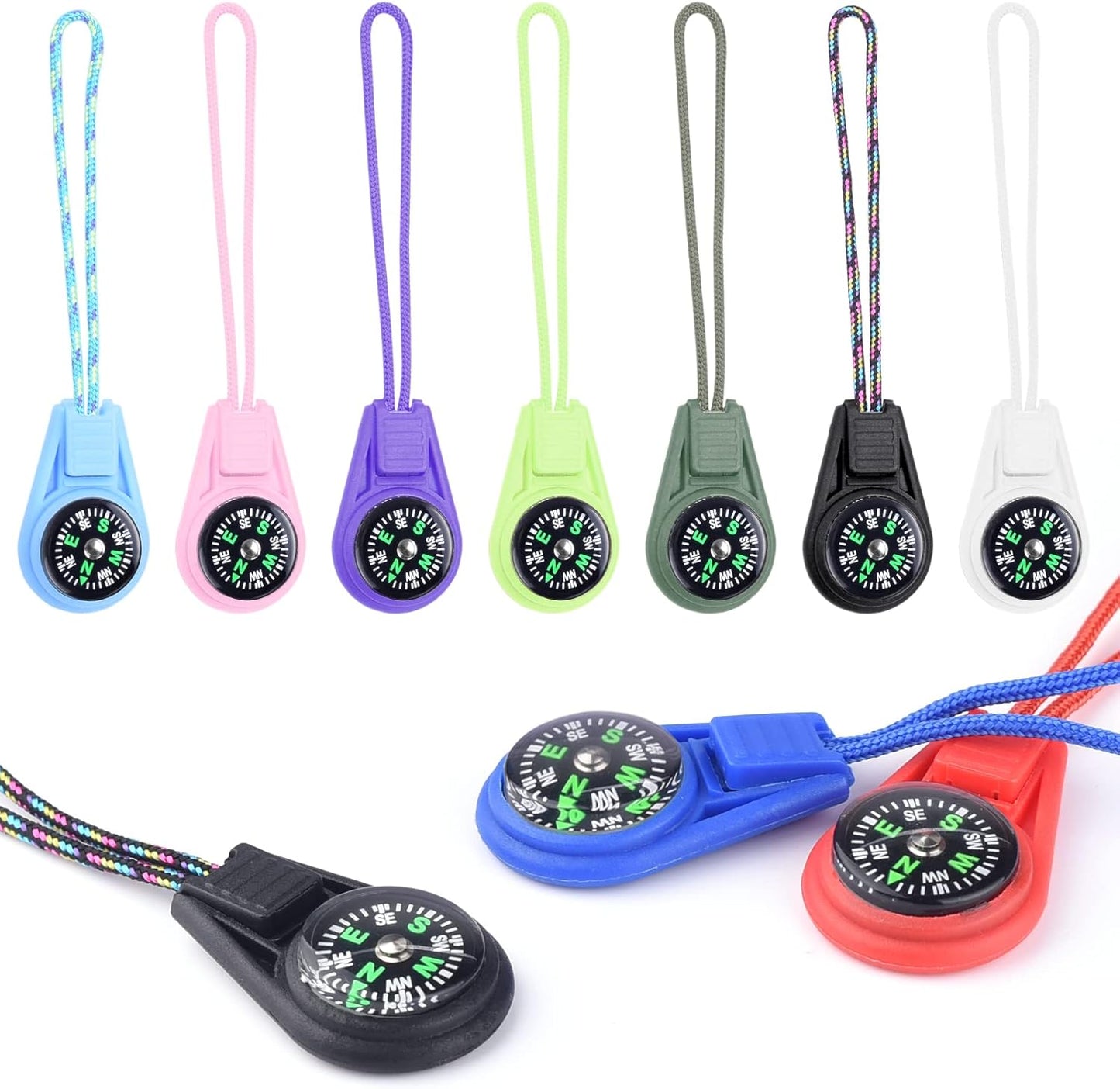 Mini Compass for Kids Compass Keychain，Button Compass Bulk kit，Paracord Hiking Survival Small Compasses，Kids Scout Compass.
