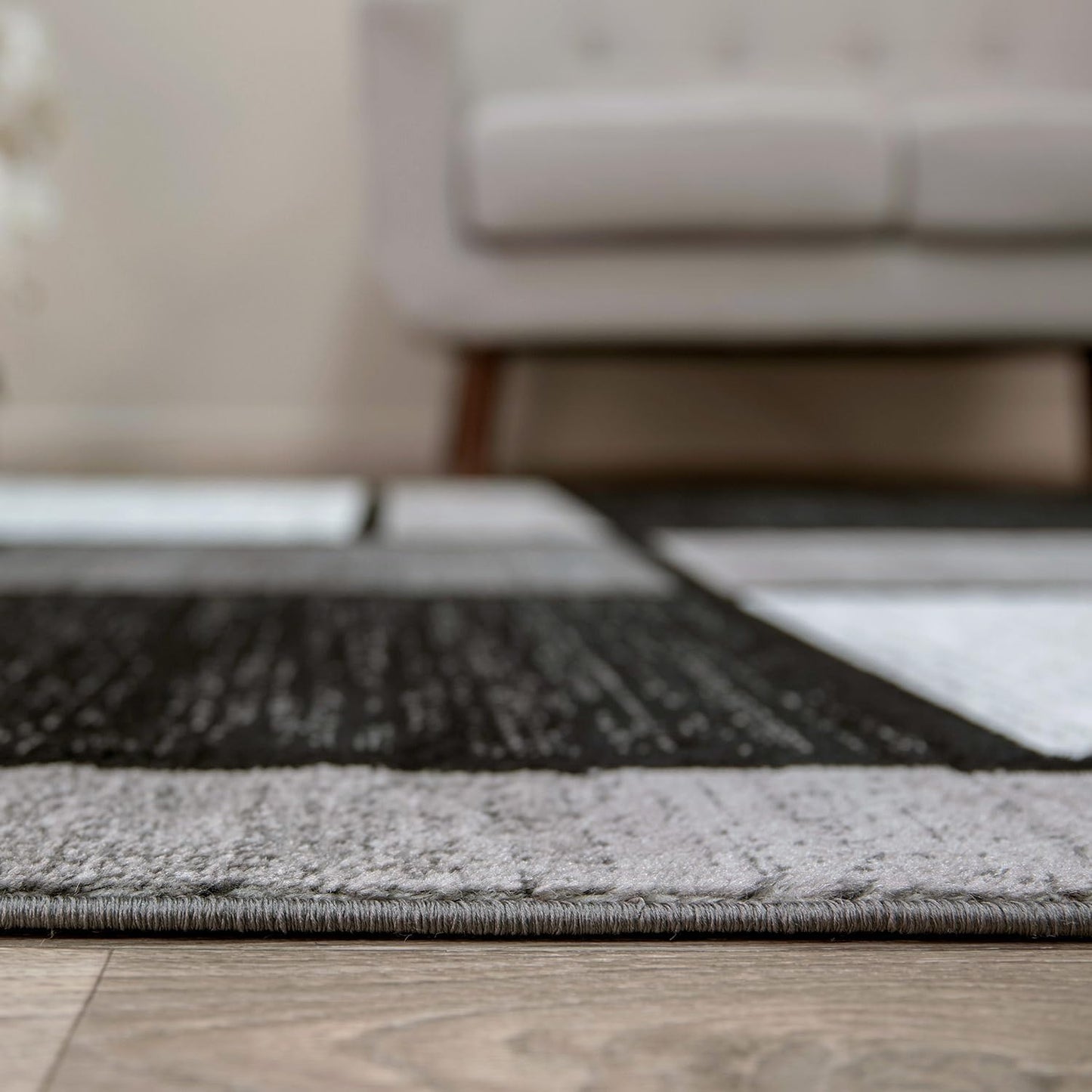 Rugshop Contemporary Modern Boxes for Home Office,Living Room,Bedroom,Kitchen Non Shedding Area Rug 12' x 15' Gray