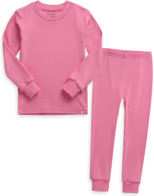 VAENAIT 6M-12Y Toddler Toddler Kids Toddler Girls Boys Soft Comfy Modal Tencel Solid Raglan Sleepwear Pajamas Pjs 2pcs Set