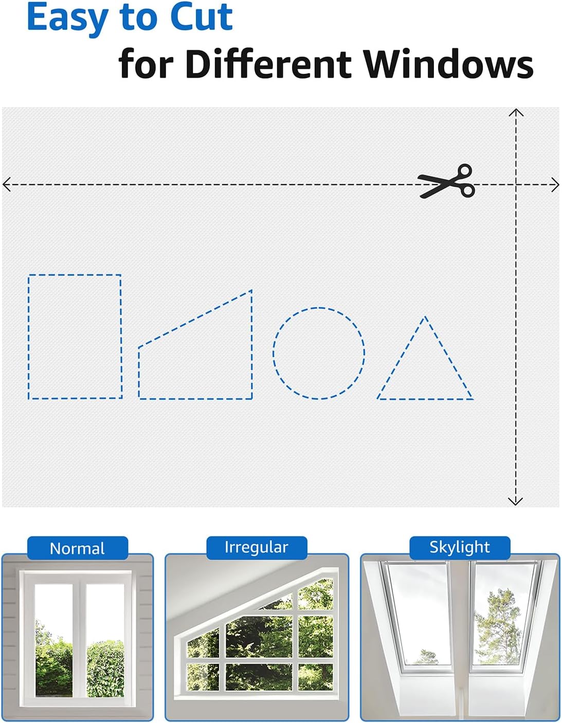 Sumobaby Blackout Curtains for Bedroom 47"x48" Portable No Drill Black Out Window Cover with Upgraded Hook&Loop Tapes,100% Blackout Shades,Thermal Insulated Blinds for Bedroom,Nursery(1 Panel,White)
