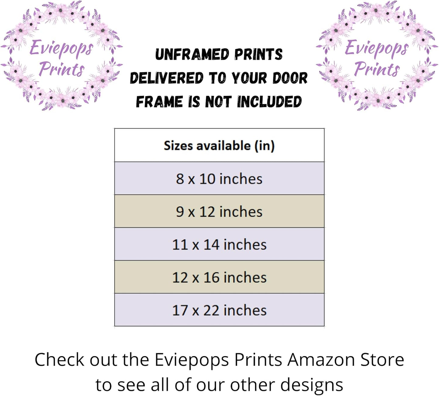 Personalized Safari Animals for Baby Girls Nursery, Set of 3 Unframed Poster Prints, Personalized Name Pink Lilac Floral, Girls Bedroom Decor, Elephant Giraffe (12x16)