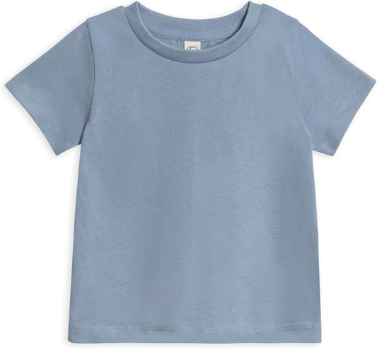 Colored Organics - Organic Cotton Toddler Short Sleeve Shirts - Baby Toddler and Kids Tops - Girls and Boys Tees